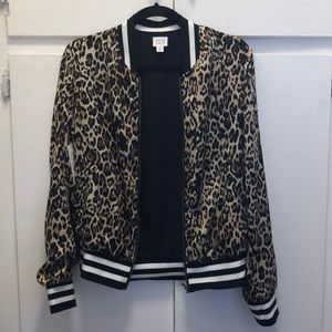 peyton jensen leopard bomber jacket